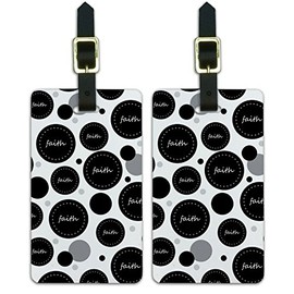 Graphics & More Luggage Suitcase Carry-on Id Tags-Religious-Faith on Black, White