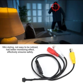Mini AHD Security CCTV Surveillance, 2500TVL 8pcs Night Vision Camera, AHD Mini Pinhole Security Camera for Security System