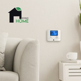 EconoHome Non-Programmable Thermostat for Home - Heat & Cooling Temperature Control - Easy to Install - Digital Thermostat for AC, Central Gas, Oil, Electric Furnaces, Single Stage Systems