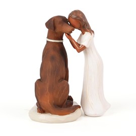 Biobasedon Dog Memorial Gifts for Loss of Dog - Angel Friendship Gifts for Women, Pet Memorial Gifts for Dogs, Pet Loss Sympathy Gift, Dog Passing Away Gifts, Gifts for Dog Lovers (Brown)