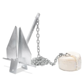 Leero Heavy Duty Boat Anchor Kit with Anchor Chain, Shackle and Anchor Rope, 8 lb Portable Danforth Anchor,Boat Anchor for Pontoons, Dinghies, Fishing Boats, Bass Boats, Sport Boats, Sport Yachts