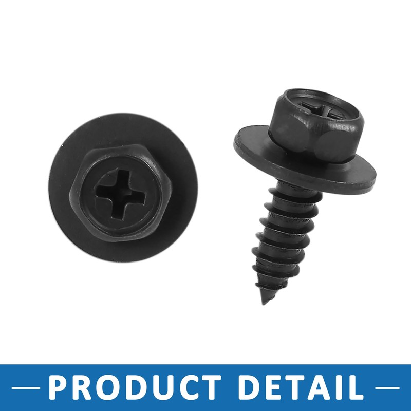 A ABSOPRO Hex Head Screw with Washer for Car Metal