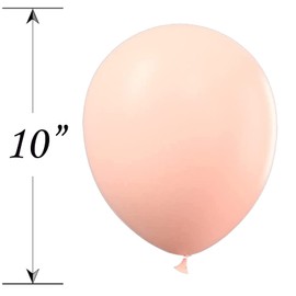 10 inch Peach Balloons Colorful Round Party Balloons for Birthday Party Wedding Anniversary Baby Shower Festival Decoration Supplies Pack of 25
