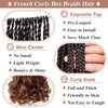 9 Packs French Curl Crochet Braids 18 Inch Bouncy Braiding