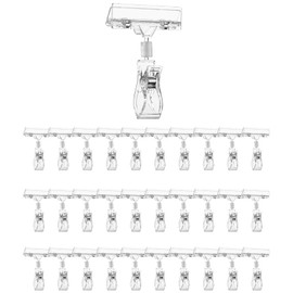 testyu Pack of 30 Plastic Rotating Sign Holders, Merchandise Sign Price Tags Holder, Rotating Price Sign Holder for Supermarket Price Display Home Office Memo Place Card Holder