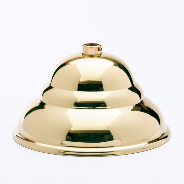 Brass Canopy, Flemish Brass, Shiny Polished, Diameter 110 mm x