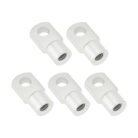 eMagTech 5PCS M6 Gas Spring Support Rod Flat Joint Connector Hole Diameter 6.5mm Steel Zinc-Plated End Fitting for Doors Hoods Canopies Horizontal Hinged Joint