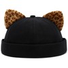 Malaxlx Black Cat Ear Docker Cap – Brimless Sailor Beanie