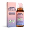GETPUNA Pure Castor Oil Roll On with Rose Quartz Roller,