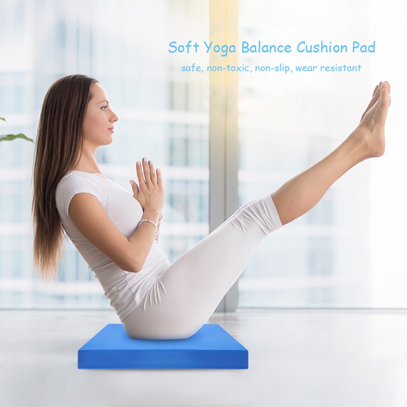 Soft Yoga Balance Cushion Pad Training Padded Waist Abdomen Exercise
