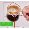 Ackers 2 Pack Measuring Cups, 75ML/2.5OZ Espresso Cups with Handle,