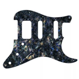 WD Pickguard For Fender 2019 American Ultra Stratocaster HSS Black Abalone