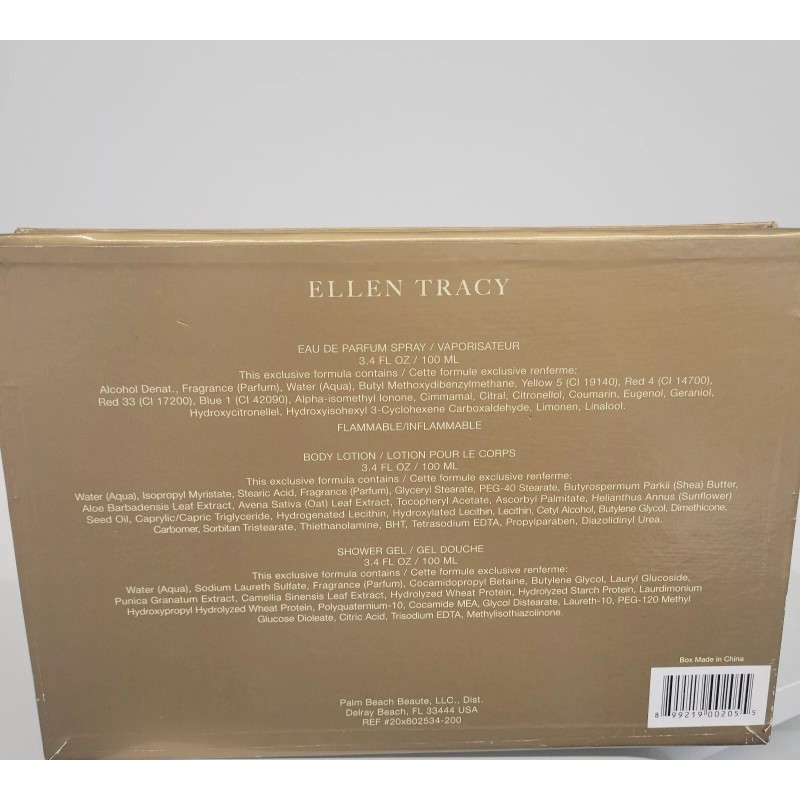 Ellen Tracy Set 3.4 EDT + 3.4 Body Lotion +