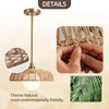 Boho Pendant Lights Fixtures for Kitchen Island, Rattan Chandelier Wicker