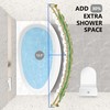 Utopia Alley Rustproof Wall Mounted Aluminum Double Curved Shower Curtain