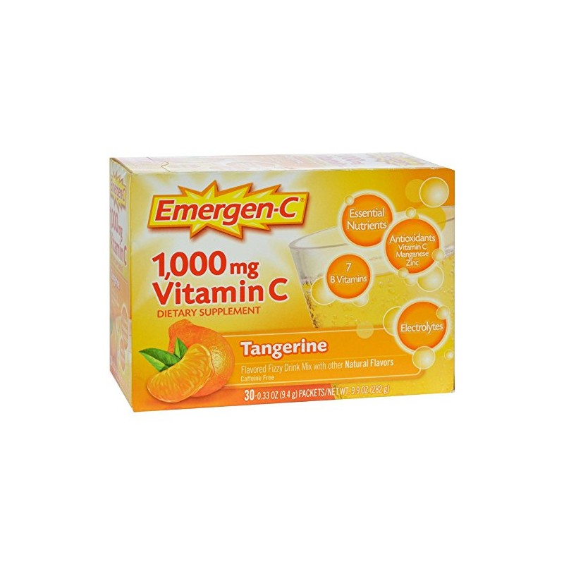 Emergen-C Vitamin C Drink Mix Packets Tangerine 30 Each (Pack