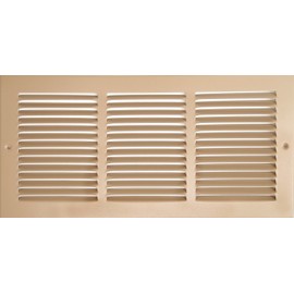 HVAC Premium 18'' x 14'' [Duct Opening] Flat Stamped Steel Return Air Grille - Sidewall and Ceiling - HVAC Vent Duct Cover - Brown [Outer Dimensions: 19.75''w X 15.75''h]