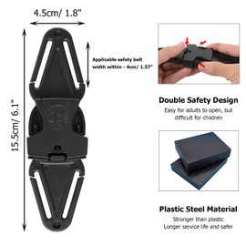 Anti Escape Car Seat Safety Clip Baby Harness Chest Clips, Baby Car Seat Straps Prevent Children/Kids Taking Their Arms Out of Child Car Seat/High Chairs/Strollers/Baby Reins(2 Pack)