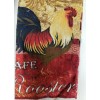 3 pc KITCHEN COTTON PRINTED VELOUR TOWELS SET, RED CAFE