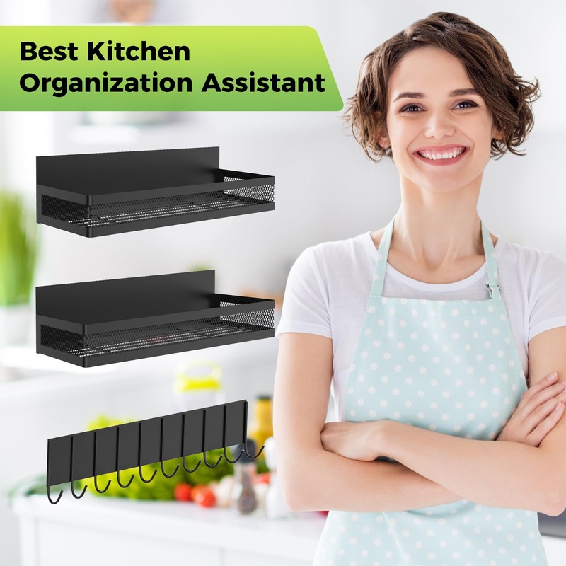 5 Pack Strong Magnetic Spice Rack for Refrigerator on Oven,