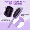 Curly Hair Brush, 2024 Newest Boar Bristle Detangling Brush for