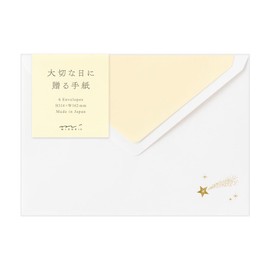 Midori 20594006 Envelope, Gift for Big Days, Western 2, A6, Star Pattern
