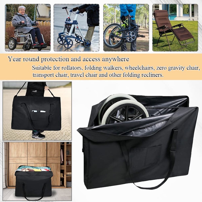 Wheelchair Travel Bag – 600D Waterproof Transport Cover for Folding