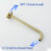 SWHYGER Stainless Steel Shower Head Extension Arm Wall Mounted Rainfall