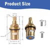 2 Pcs Brass Tap Valves,Universal Durable Tap Cartridge Replacement,Solid Brass