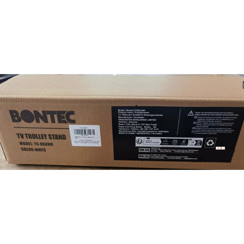 BONTEC Mobile TV Stand, Rolling TV Stand for 23-60 Inch