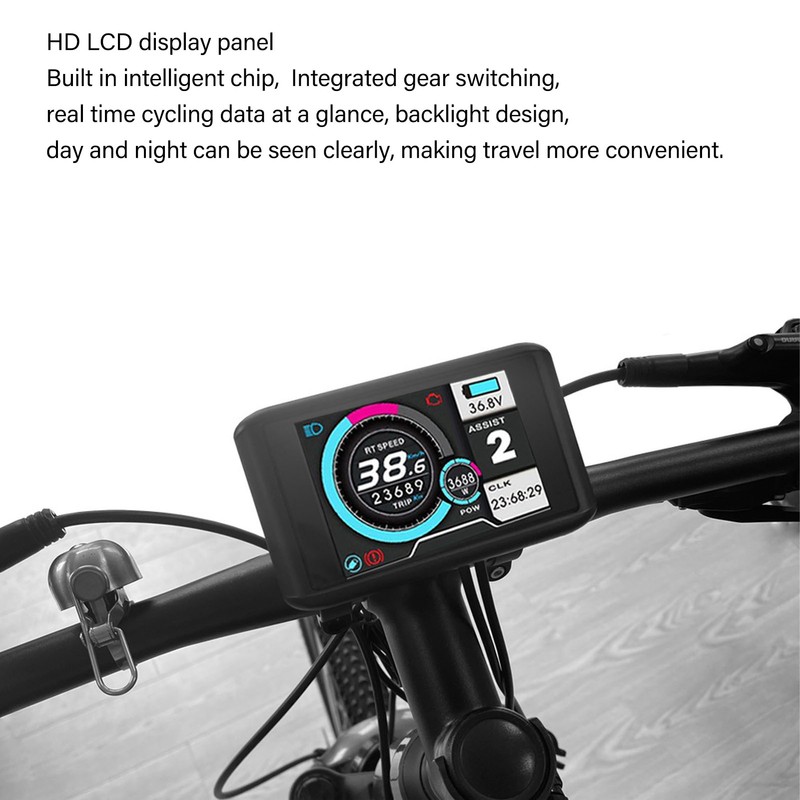 Electric Bicycle Display Panel ABS 5V LCD High Definition Multifunction