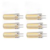 6Pcs GY6.35 LED Bulb 7W AC DC12V 700lm 72 LEDs