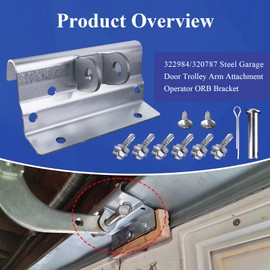 322984/320787 Garage Door Trolley Arm Attachment Operator Orbital Bracket & 321475 Hardware Bag Kit, Fit for Wayne Dalton 5120 5140 9100 9600 Garage Doors, Enhanced Rivets, More Sturdy and Durable