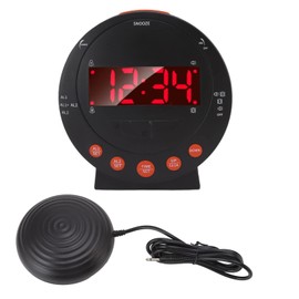 Extra Loud Alarm Clock, 113 Decibels, Red Flashing Light, Super Shaker, Wake up with Vibration, Vibrating Clock for All Ages
