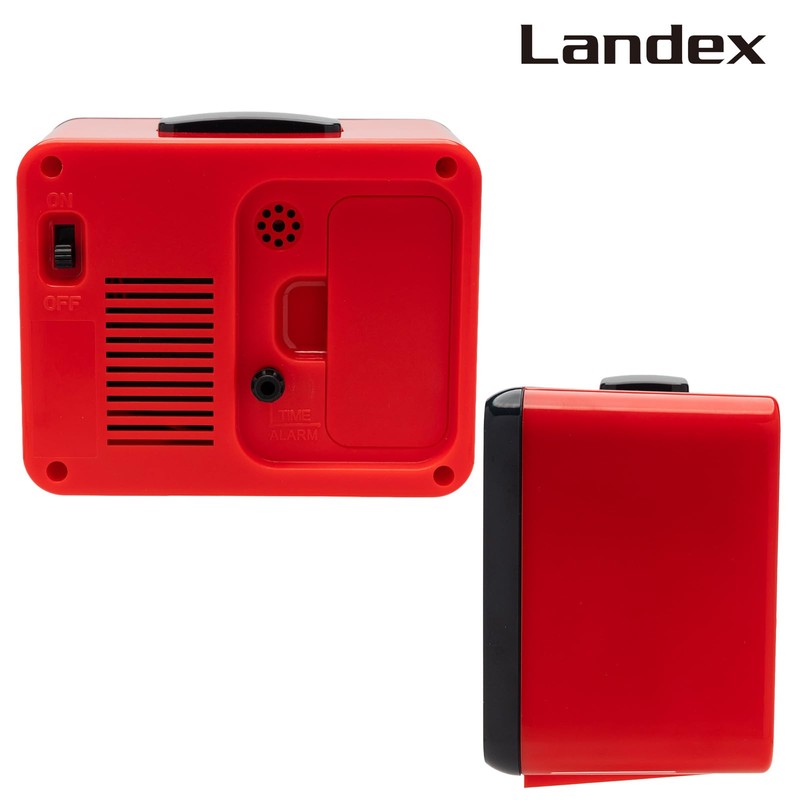 LANDEX Alarm Clock, Analog Clock with No Second Hand, Silent,