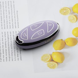 Tautrophen Key Fob Cover fit for Hyundai IONIQ 6 2023 2024 Sonata Elantra Hybrid, Silver and Purple