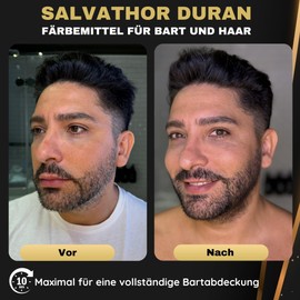Beard Dyeing Men - Beard Colour Black - Beard Dye 40 Applications - Beard Colour Men - Hair Colour - 500 ml