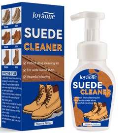 JOYAONE Wildleder-Schuhreiniger, 200ml Wildleder pflege mit Wildlederbürste, Premium-Sneaker-Reinigungsset mit Bürste, Schuhreiniger für Wildleder, Nubuk, Strick, Stiefel, Turnschuhe, Sneaker, Leder