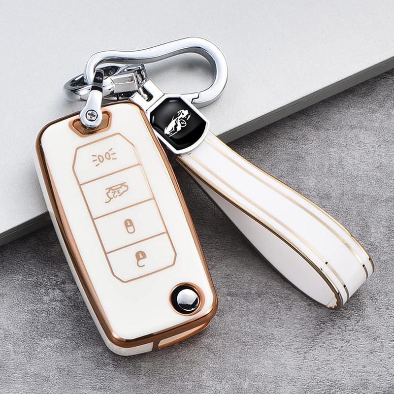 KUNIO Key Case Fits Jeep Compass Renegade TPU Car Key
