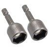 Hordion 2 Pcs Hex Nut Driver Bits 13mm, 1/4" Hex