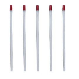 SOWAKA 5 Pcs Nail Cuticle Pusher 17 cm Red Rubber End Plastic Handle Nail Art Tool Cuticle Pusher Cleaner