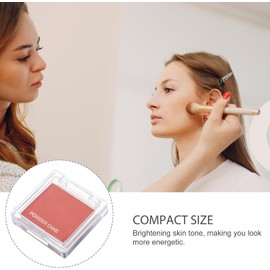 ORFOFE Rubor en Polvo Suelto Mejillas Acabado Mate, Color Rosa Natural y Efecto Iluminador Adecuado para Maquillaje Facial y Estudiantes