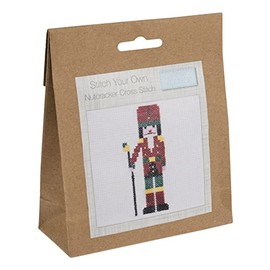 Trimits Mini Counted Cross Stitch Kits, 13 x 13cm (5 x 5in), Nutcracker
