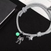 Pulsera Parejas Imán Astronauta Brilla Oscuridad Gris Ajustable AKELIN