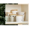 ONEMORE Garlic Keeper with Lid, Ceramic Garlic Saver 4 inch,