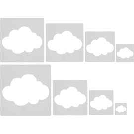 Yardwe 8 Plantillas de Esténcil de Nubes Reutilizables de Pet para Pintar en Paredes y Madera Diseño Elegante para Manualidades y Dibujo Artístico