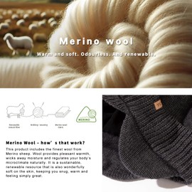 TOP-EX Waterproof 80% Merino Wool Peaked Beanie Hats Men with Ear Flaps Ladies Winter Hats with Brim Warm Fleece Lined Womens Newsboy Baker Boy Caps for Golf Running Grey M/L