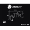 Bitspower True Brass Triple Rotary Snake-Style Dual IG1/4" Extender