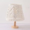 Boho Macrame Table Lamp – Handmade Bedside Light with Wooden