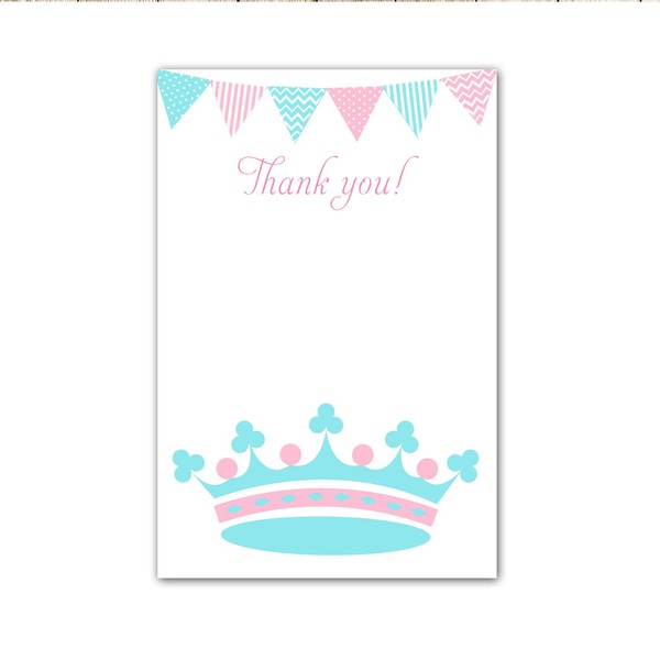 30 Blank Thank You Cards Notes Birthday Party Baby Girl